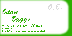 odon bugyi business card